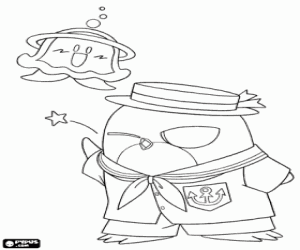 Hippo and Kura-chan coloring page