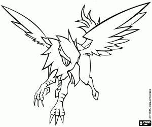 Hippogriff, be legendary hybrid coloring page