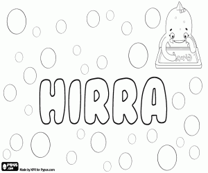 Hirra, muslim name coloring page