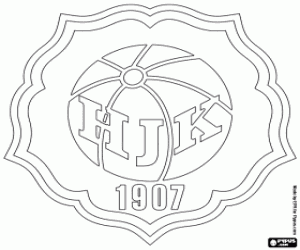 HJK Helsinki emblem coloring page