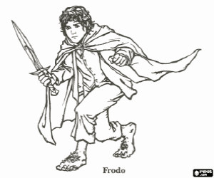 The hobbit Frodo coloring page