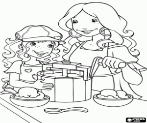 Homemade ice cream with Holly Hobbie coloring page