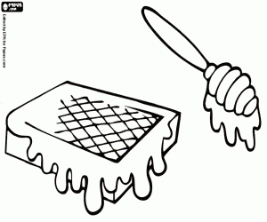 Honey, a food that does not expire coloring page