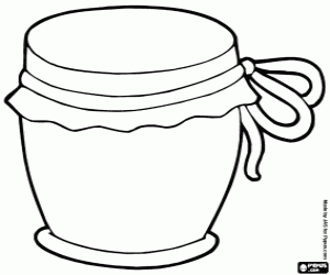 Honey jar coloring page