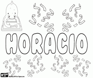 Horacio, spanish and portuguese name coloring page