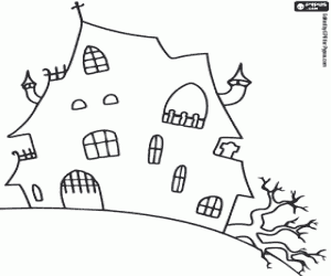 Horrors house on the hill coloring page