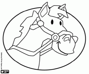 The horse of Little Bill coloring page