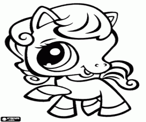 Horse. Littlest PetShop coloring page