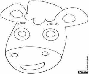 A horse mask coloring page