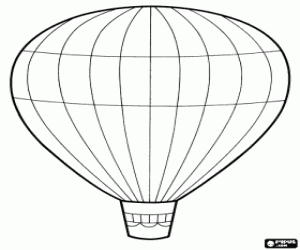 Hot air ballon to decorate coloring page