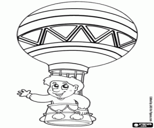 Hot air balloon coloring page