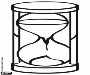 An hourglass coloring page