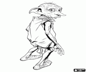The house-elf Dobby coloring page
