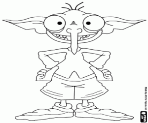 A house elf from Muddle Earth coloring page
