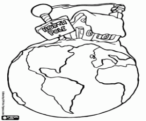 The house of Santa Claus coloring page