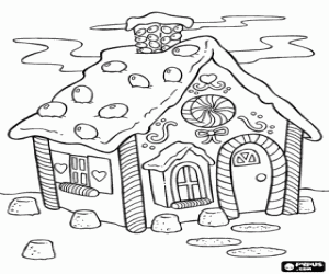 The house of sweets' temptation coloring page