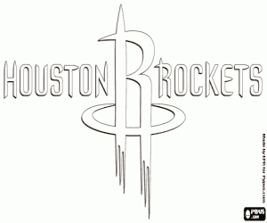 Houston Rockets logo coloring page
