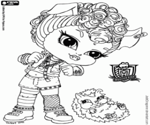 Howleen Wolf, Monster High Baby coloring page
