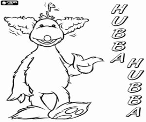 Hubba Hubba, a Hoob coloring page