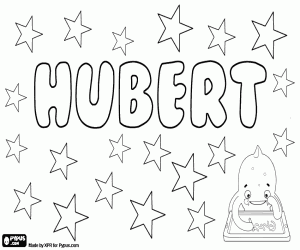 Hubert, name in many languages coloring page