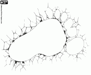 The huge footprint of Bigfoot coloring page