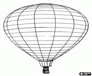 A huge hot air balloon coloring page