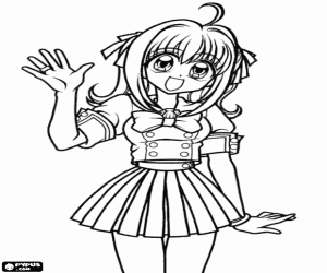 The human form of Luchia Nanami coloring page