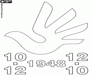 Human rights day coloring page