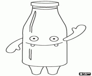 A humanized bottle coloring page