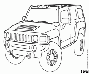 Hummer coloring page