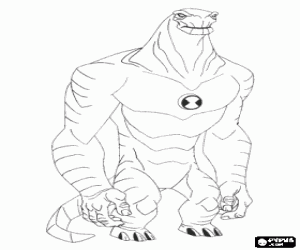 Humongousaur, Ben 10 alien coloring page