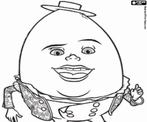Humpty Dumpty, a character coloring page