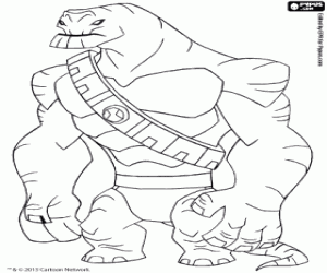 Humungousaur from Ben 10 Omniverse coloring page
