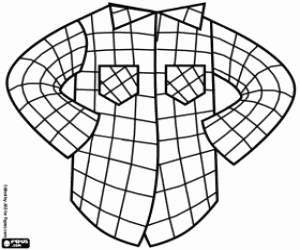 Hunter's plaid shirt coloring page