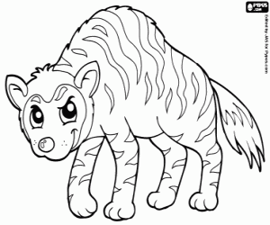 Hyena coloring page