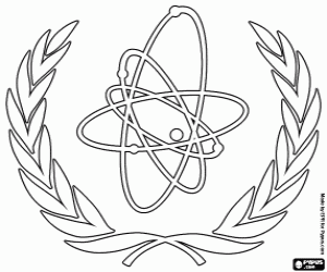 IAEA logo, UN coloring page