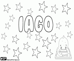 Iago, name for child coloring page