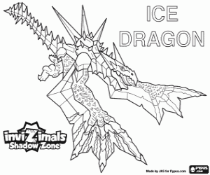Ice Dragon, Invizimals Shadow Zone coloring page