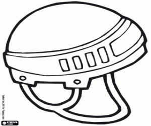 Ice Hockey helmet coloring page