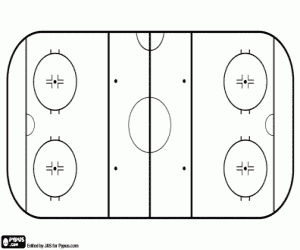 Ice hockey rink coloring page