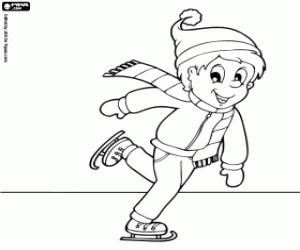 Ice skater coloring page