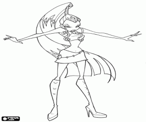 Icy, witch of ice and snow coloring page