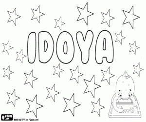 Idoya, basque name coloring page