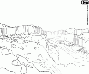 Iguazu falls coloring page