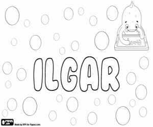 Ilgar, name of Azerbaijan coloring page
