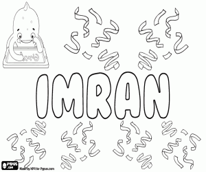 Imran, Arabic name for boy coloring page