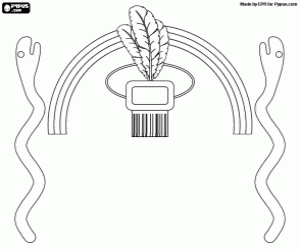 The Inca Empire shield coloring page