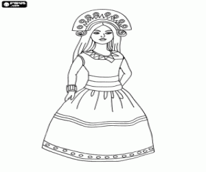 Inca Princess coloring page