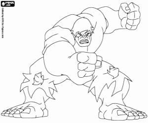 The Incredible Hulk of the Avengers coloring page