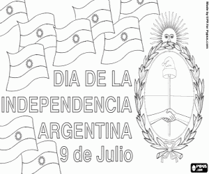 Independence of Argentina coloring page